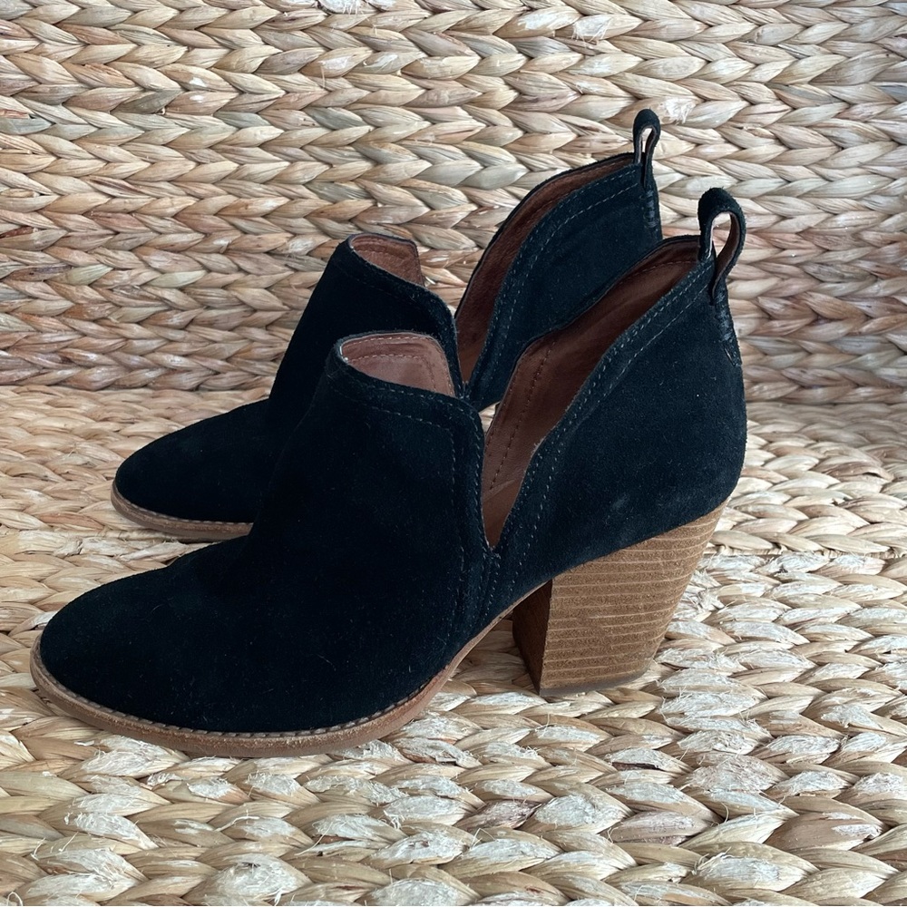 Jeffrey Campbell Rosalee Black Suede Booties